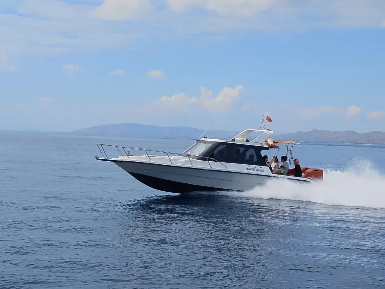 Alexandria Sea speedboat cruising through Komodo waters